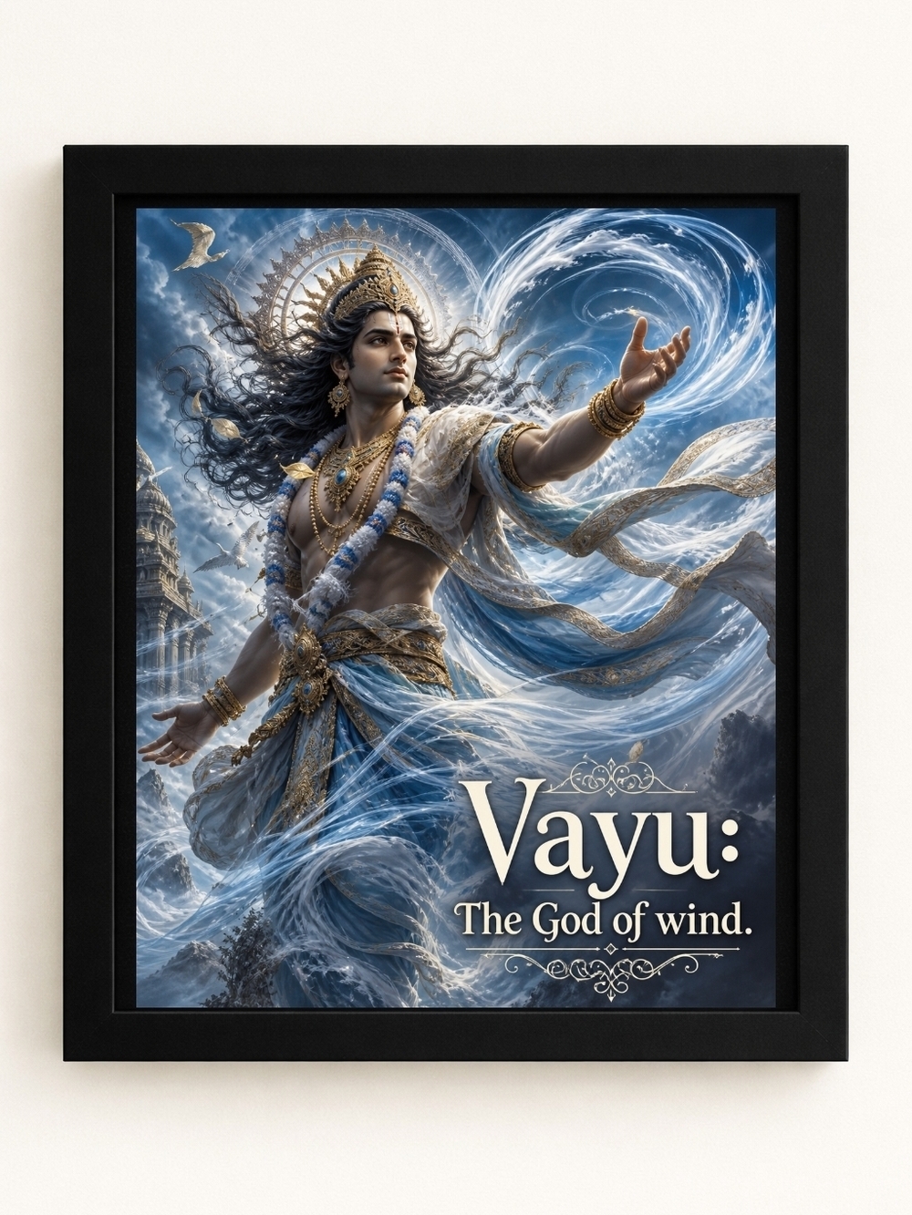 Vayu: The God of Wind 8x10 Framed A.I. Art Print